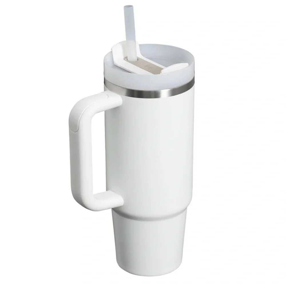 Stanley White 40oz tumblr arctic flowstate straw cap 3oz water cup handle bottle - Picture 3 of 5